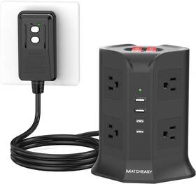 1050j Matcheasy 705353570025 3 Prong Gfci Power Strip With 8 Outlets 4 Usb Ports 2 C And A S