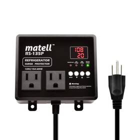 Matell 737300647559 Refrigerator Surge Protector With Double Outlet Voltage And Current Saf