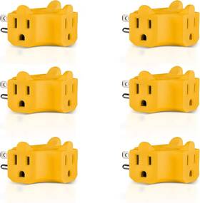 Maxlin Cable 850013780150 Power Extender T-shaped Adapter With 15 Amps 125v 50hz Watts 3 Outlet Adapternew