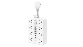 Mcscn 762949399248 Ultra Thin Flat Plug Surge Overload Protector Power Strip Wall Outlet With 8