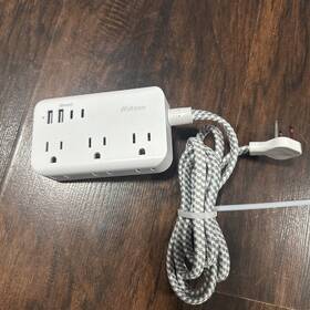 Mifaso 445025835870 Power Strip Flat Plug Extension Cord With 6 Outlets 4 Usb Ports 5ft