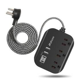 Mifaso04b Mifaso Cruise Ship Essentials - Power Strip With Usb Mountable Flat Plug Stri