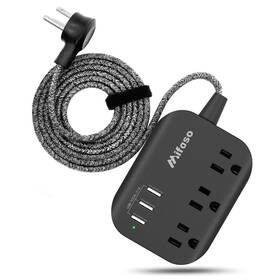 Th8056 Mifaso Cruise Ship Essentials - Power Strip With Usb Mountable Flat Plug Stri