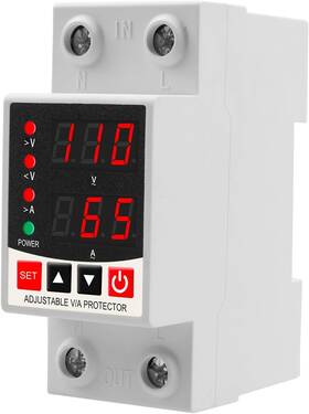 Minyu Store 705353350283 Adjustable V/a Protector Over/under Voltage And Overcurrent Protection Intelligent