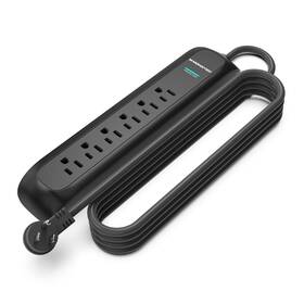 Monster 850005047629 15ft Black Power Strip And Tower Surge Protector Heavy Duty Protection 300