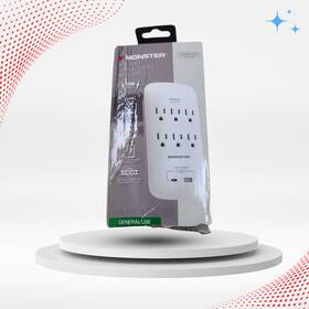 Monster 850017011151 Wall Tap Plug 6-outlet Extender With Outlet Surge Protector For Home