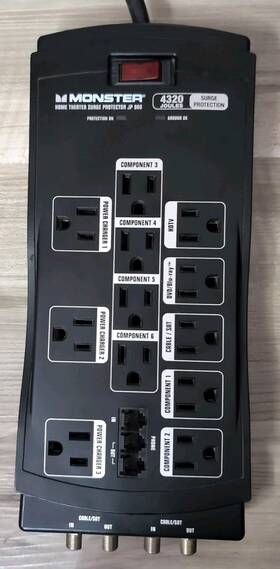 Jp-900 Monster Home Theater Jp 900 Surge Protector 12 Outlets 4320 Joules Protection