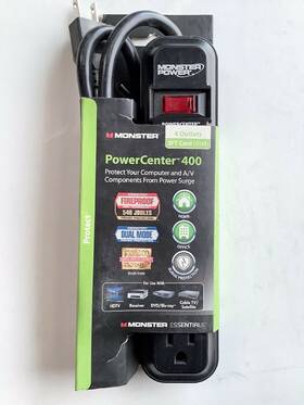 122434-00 Monster Mp Me 400 Powercenter 4-outlet Surge Protector - Black