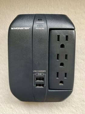 Mws1-1002-can Monster Cable - 6 Outlet Wall Tap Surge Protector With Swivel Outlets Me-5001
