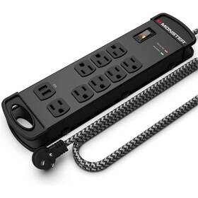 Monster Power 850005047735 Pro Mi Professional Surge Protector Strip With Fireproof Mov Te