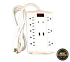 Mp8usb Outlet Surge Protector Foot Extension Cord Lighted Switch 075877033949