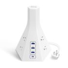 Mr6016-wh Bestek Tower Power Strip With Usb By Vertical Outlet Foot