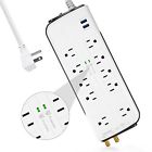 Mrj10002-wh Bestek High Joule Power Surge Protector By Strip