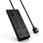 Mrj1870ku-bk-12ft Bestek Surge Protector Power Strip Usb Charging Ports Heavy