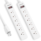 Mrj6005-2.6ft-2pack Bestek Outlet Surge Protector 6950334960577
