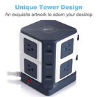 Mrj8008-bl-us Bestek Surge Protector Power Strip And Smart Usb