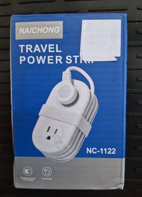 Naichong Nc-1122 Pocket Size Power Strip Wrapped Cord Purple 1 Outlet