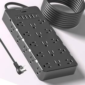 Nanolake Technology Co. Ltd. 313100860819 Heavy Duty Surge Protector Power Strip Extension Cord With Multiple Outlet 25 Wi