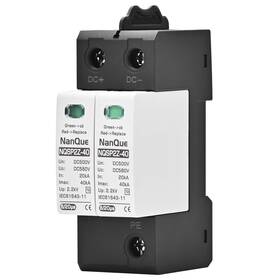 Nanque Nqsp2z001 Dc Spd Surge Protector 500v For Pv Systems 2-pole 40ka T2 Level Replaceable Mo
