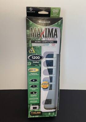 704-01113-1 Newpoint Power Control Center Surge Protector 1200 Joules Lighted 15 Amp