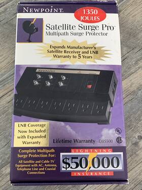 Dbs500 Newpoint 797146030427 Satellite Surge Plus Multipath Protector Vintage 1996