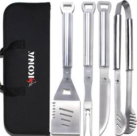 Nickles Arcade Llc 705353806292 Kona Bbq Grill Tools Set With Case - 18 Inches Long To Keep Hands Away From Heat