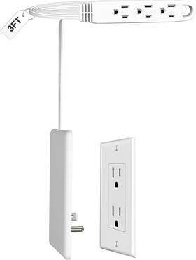 Ningbo Inoutdoor Technology Co. Ltd. 313022216251 Cabocasa 3ft Ultra Flat Plug Extension Cord Power Strip With 3 Outlets Patented