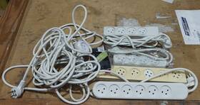 Xs-xb4 Nisko Lot Of 4 European Power Strips And 2 Extenders 5 6 Port Outlet Xuanshi
