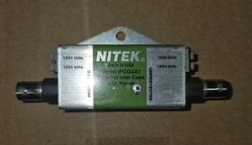 Ipcoax1 Nitek Ip Camera And Poe Surge Protector For 12v/24v Power