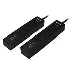 Nk-3a3u-5-2pack Nekteck Power Strip Flat Wall Plug Ac Outlets 606024836139