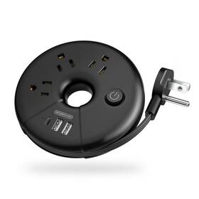 Ntonpower 936761801140 Travel Power Strip Portable Desktop Charging Station 3 Usb Without Surge Protect