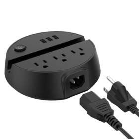 Ntonpower 936761802062 Nightstand Power Strip With Usb - 3 Outlets Desktop Charging