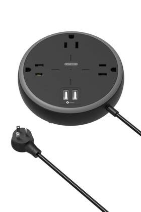 Ntonpower 936761810340 Power Strip With Usb Port Flat Plug 3 Widely Spaced Outlets