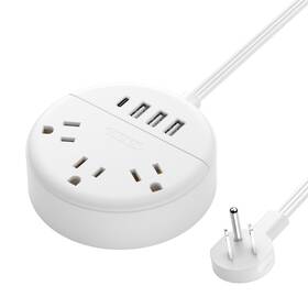 Ntonpower 936761854979 Flat Plug Power Strip With Usb Ports Nightstand Desktop Charging Station