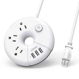 Ntonpower 936761858465 Travel Power Strip With Usb Ports Cruise Approved 3 Outlet