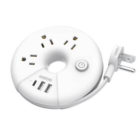 Ntonpower 936761893381 Travel Power Strip 3 Outlets Usb Portable Desktop Charging Station Short Ex