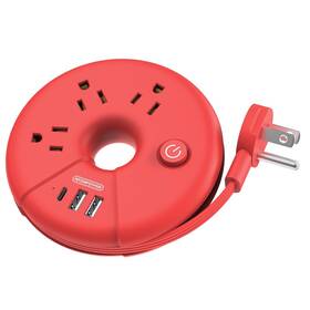 Ntonpower 936761895798 Travel Power Strip Desktop Charging Station With 3 Outlets Usb Short Wrapped E