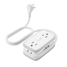 Ntonpower 941833907934 Travel Power Strip With Usb C 4 Outlets 3 Usb1 Usb-c 4ft Flat Plug Extension