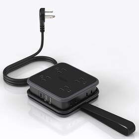 Ntonpower 941833911559 Flat Plug Power Strip 5 Ft Extension Cord With Multiple Outlets 8 Widely