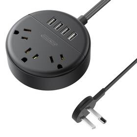 Ntonpower 941833918541 Flat Plug Power Strip 5 Ft Ultra Thin Extension Cord 3 Outlet