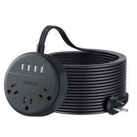 Ntonpower 941833918572 25 Ft Extension Cord Flat Plug Power Strip With 3 Outlets 4