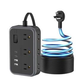 Ntonpower 941833919180 10 In1 Extension Cord With Multiple Outlets Flat Plug Power Strip W