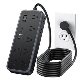 Ntonpower 941833921244 Extension Cord 15 Ft With 14 Ac Outlets And 4 Usb Ports 2 C Power Strip