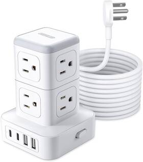 1080j Ntonpower 941833922258 Tower Surge Protector Power Strip 10 Ft With Multiple New