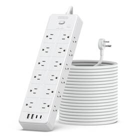 Ntonpower 941833922708 24 Widely Outlets Extension Cord 25 Ft Long Surge Pr