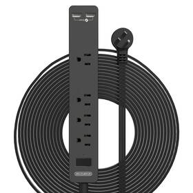 Ntonpower 974255311270 Flat Extension Cord 15 Ft Ultra Thin Under Carpet Rug Door Wall Mount Pow