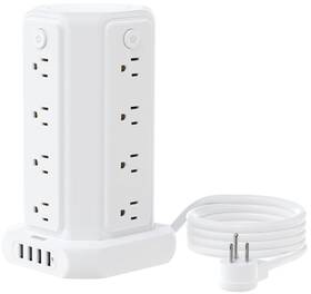 Ntonpower 974255313151 10 Ft Extension Cord Power Strip Tower 16 Widely Outlets 1875w 15a Flat Plug Sur
