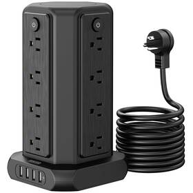 Ntonpower 974255313175 Power Strip Tower Surge Protector 16 Outlet 4 Usb Ports Desktop Charging Sta