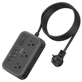 Ntonpower 974255313960 Flat Plug Extension Cord 10 Ft 6 Widely Spaced Outlet 2 Side Power Strip Wi