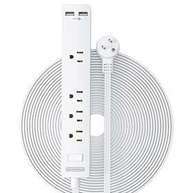 Ntonpower 975428689356 Long Extension Cord 25 Ft Flat Under Carpet Rug Door Power
